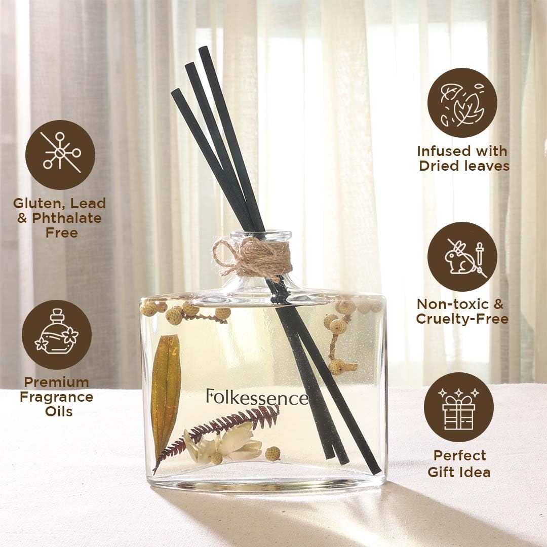 Folkulture 150 ml. Room Diffuser with Fibre Sticks - Eucalyptus, Sage & Mint